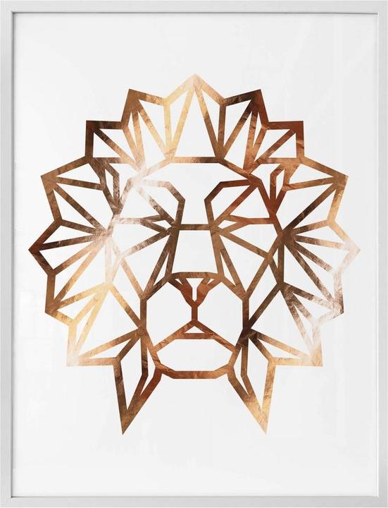 Produktbild Trenddeko Origami Löwenkopf - Kupferoptik (100 x 120 cm)