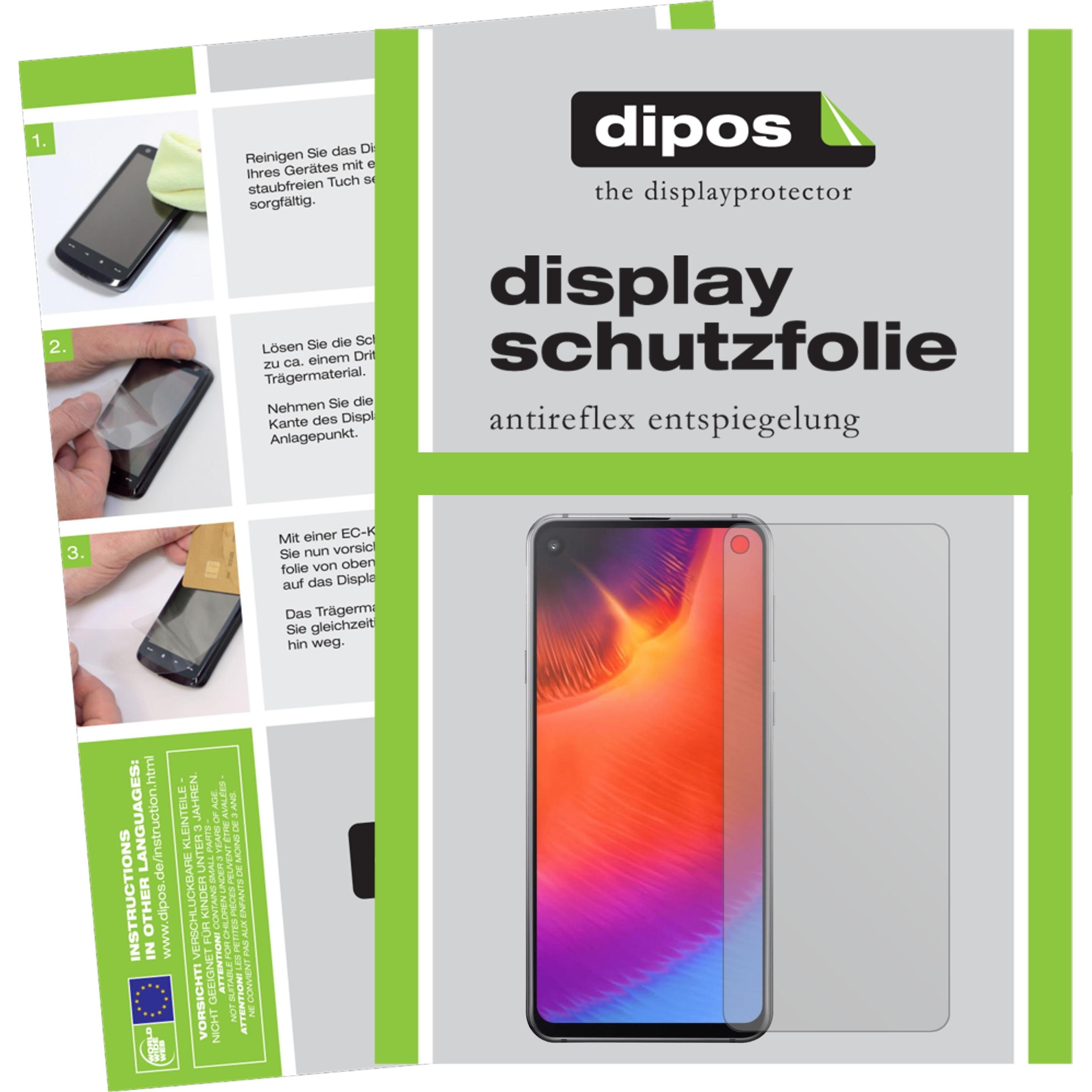 Dipos Displayschutzfolie Antireflex (2 Stück, Samsung Galaxy A60), Smartphone Schutzfolie, Transparent