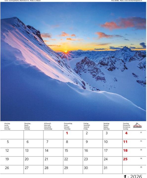 Produktbild Berge + Täler 2026 (30 x 40 cm)