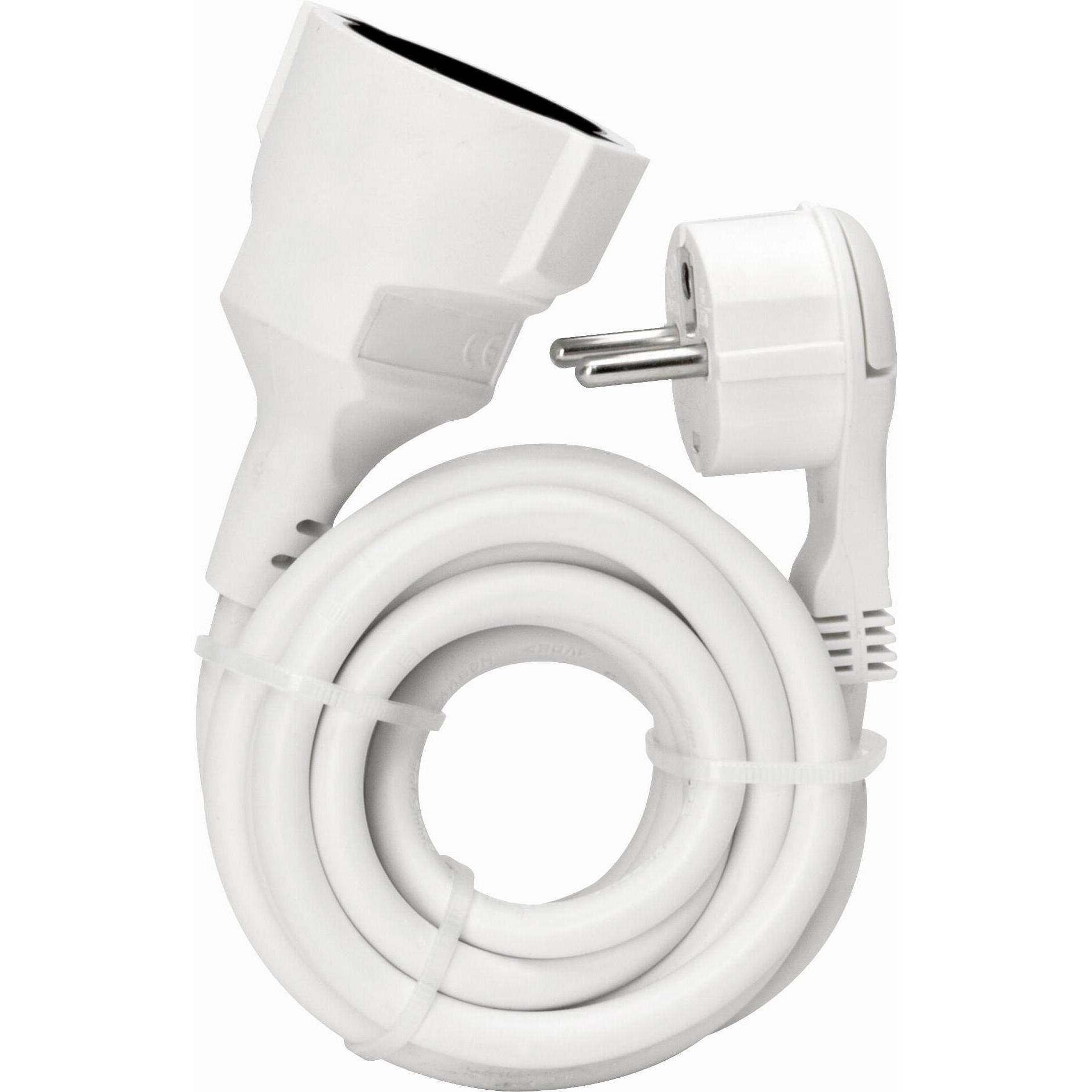 Kopp, Prolunga, Extension lead flat schuko plug white 5m (5 m, CEE 7/3)