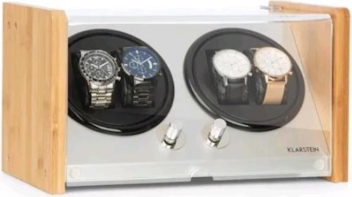 Actual product image Klarstein Hanoi 4 Watchwinder Bamboo (4 x)