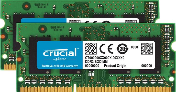 Immagine prodotto Crucial Laptop Memory (2 x 4GB, 1600 MHz, DDR3L-RAM, SO-DIMM)