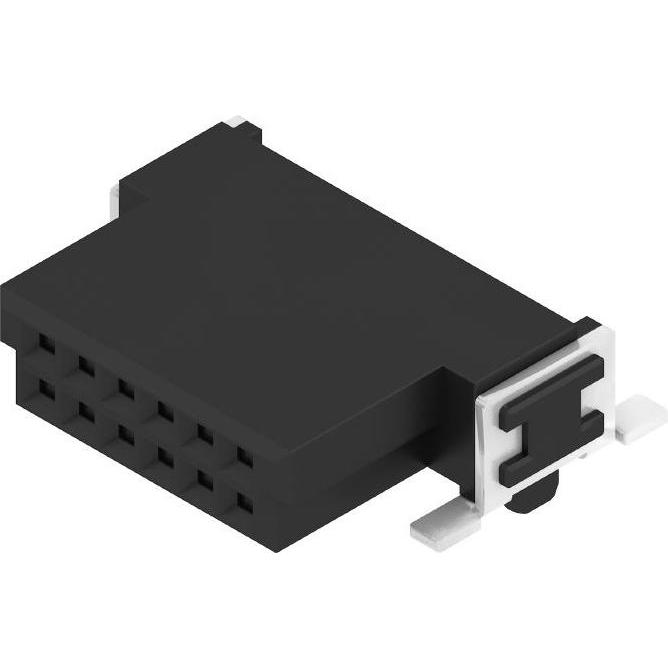 Weidmüller Buchsengehäuse-Platine Polzahl Gesamt 12 Rastermass 1.27 mm 2747430000 560 St., Cavo + Spina elettrica, Nero