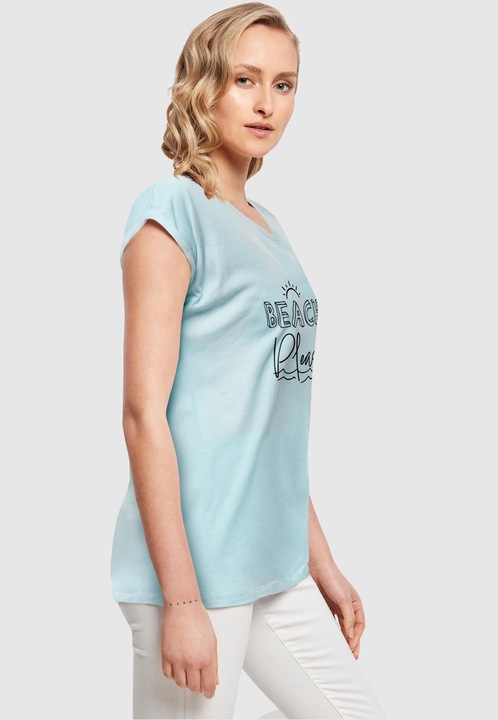 Actual product image Merchcode Ladies Beach Please Extended Shoulder Tee - 112615 (L)