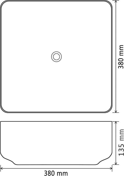Actual product image vidaXL Becken (380 mm, 380 mm)