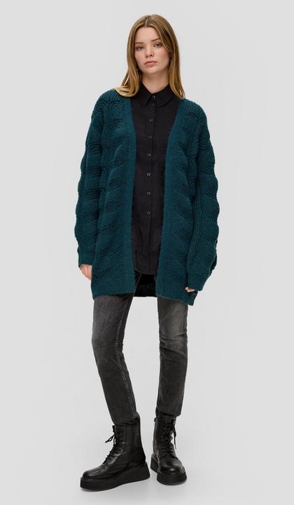 Image du produit s.Oliver Strickjacke Strick-Cardigan mit Zopfmuster (S)