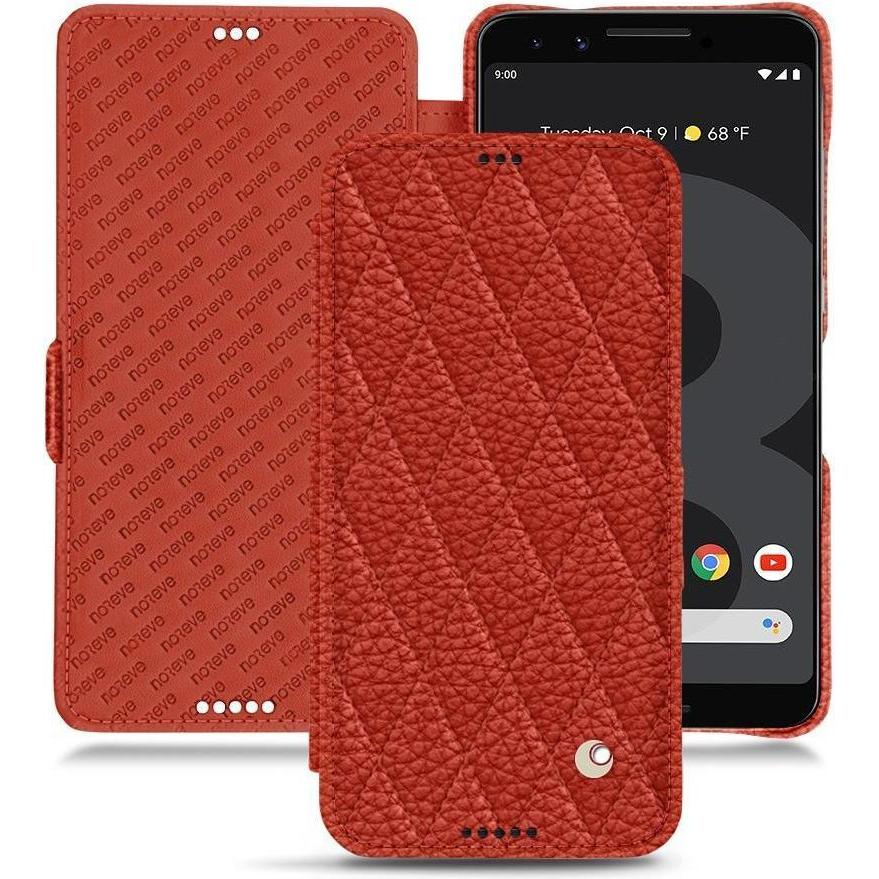 Noreve Lederschutzhülle horizontal (Google Pixel 3 XL), Smartphone Hülle, Orange