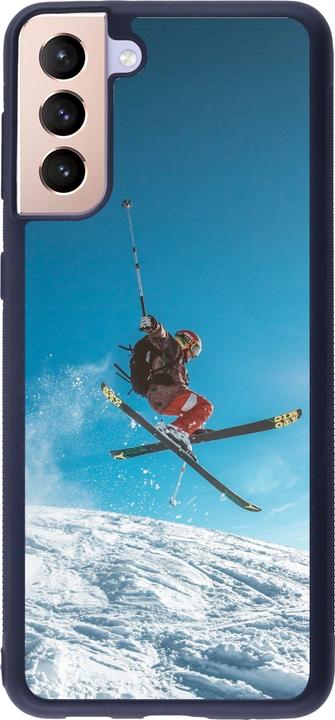 Produktbild PhoneLook Hülle Silikon schwarz Winter 22 Ski Jump (Samsung Galaxy S21+ 5G)