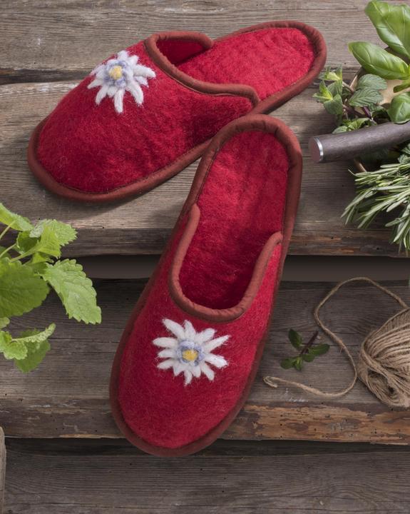 Actual product image Glorex Felt slippers red, size M (39, 40)