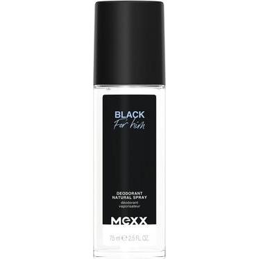 Mexx, Deodorante, Black For Him Deodorant Spray 75ml (Getto vaporizzato, 75 ml)