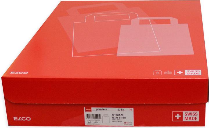 Produktbild Elco Geschenktüte mit Flachhenkel 45 x 15 x 49 cm 50 Stück, Weiss (50x)