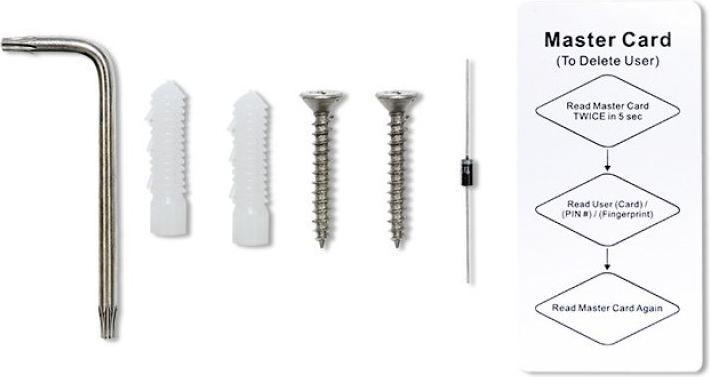 Produktbild Qoltec N--QOLTEC 52448 Code lock TITAN with f (Bluetooth, Elektronische Zahlenkombination, Fingerabdruck, Schlüsselkarte)