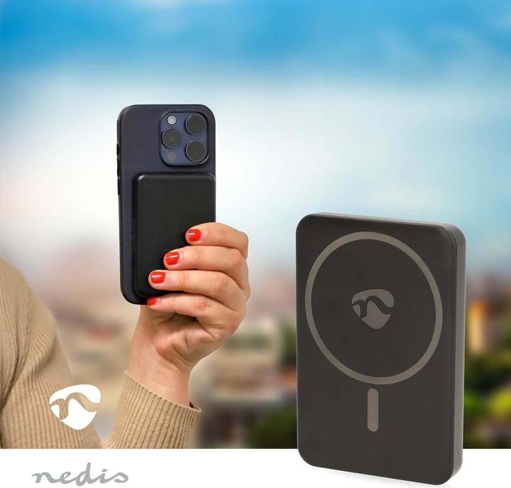Immagine prodotto Nedis powerbank - 5000 mAh - ricarica wireless - 1.67/2.22/3.0 A - numero di uscite: 1 - uscita a (5000 mAh, 20 W, 18.50 Wh)