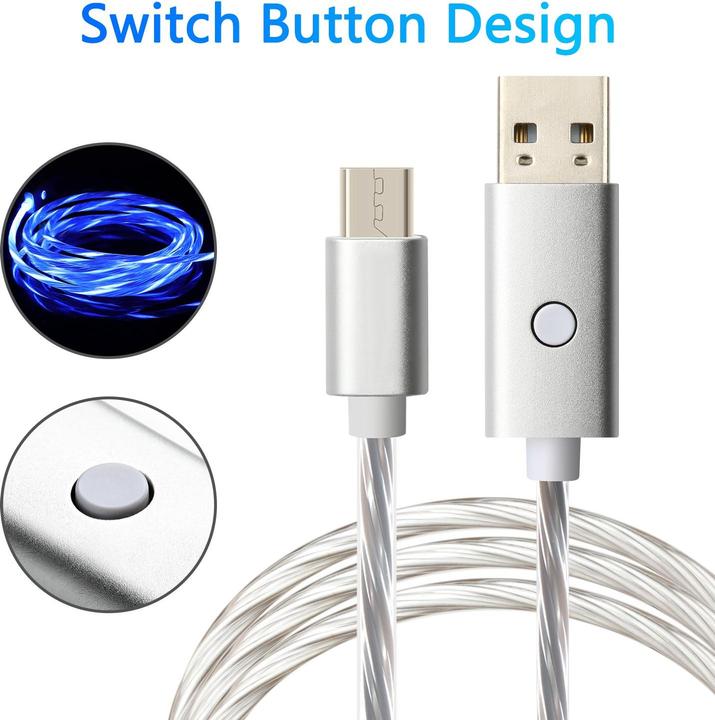 Produktbild Oniverse Micro Usb Charge Cable With Led, 2 Meters - White (2 m)