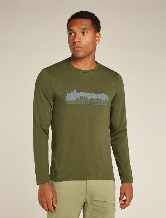 Actual product image Icebreaker Men Merino Blend Central Classic LS Tee Haute Route (M)