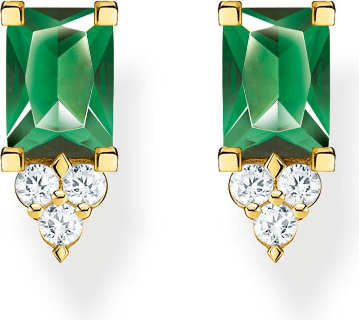Image du produit Thomas Sabo Boucles d'oreilles pierre blanche or (Or jaune 750 plaqué or, Argent sterling 925)