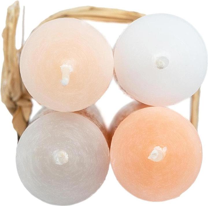 Produktbild Herzog Kerzen Stabkerze Rauhreif 2.2 x 25 cm, 4 Stück, Aprikose (4 Stk.)