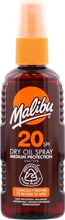 Produktbild Malibu Trockenöl-Spray SPF20 100ml von (Sonnenspray, SPF 20, 100 ml, 100 g)