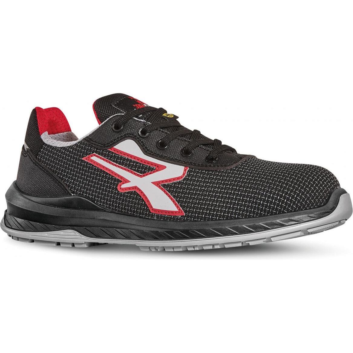 U-Power, Herren, Sneaker, Sicherheitshalbschuh LISBONA ESD S3 CI SRC Grösse 43, Schwarz, (43)