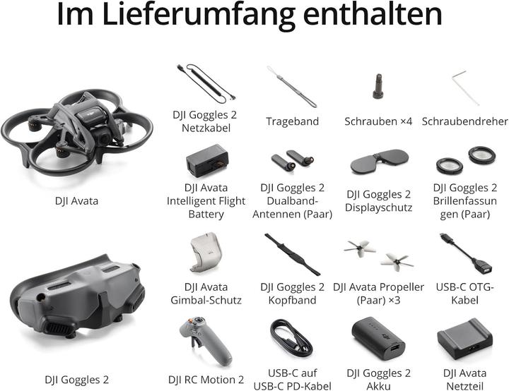 Actual product image DJI Avata Pro-View Combo (18 min, 410 g, 48 Mpx)