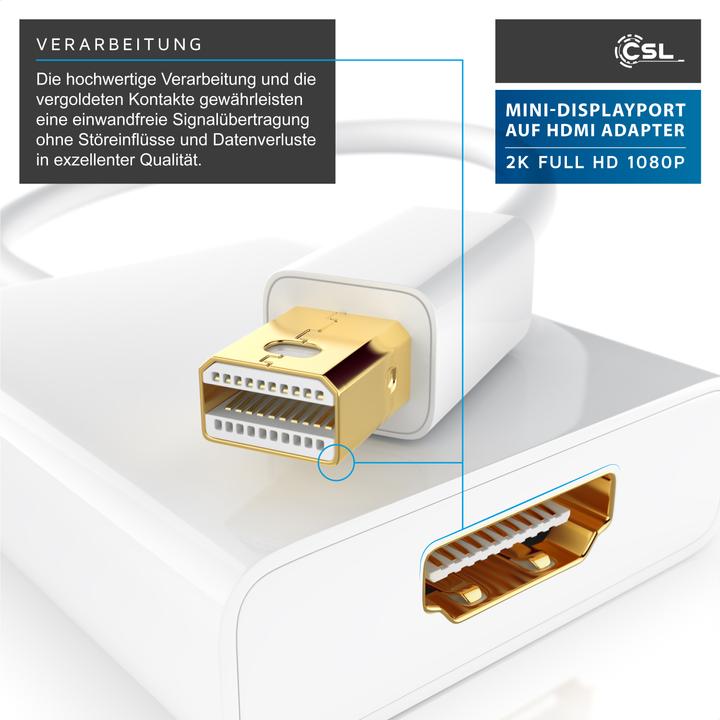 Immagine prodotto CSL Mini DisplayPort - HDMI (Tipo A) (HDMI, Mini DP, 15 cm)