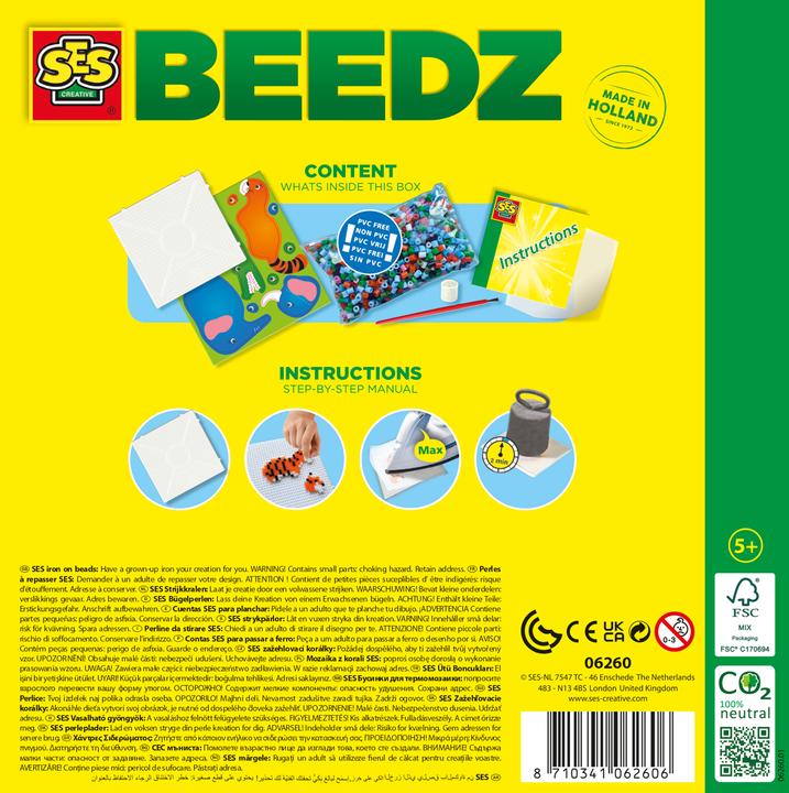 Produktbild Ses Beedz Bügelperlen Safari-Tiere 2000 Stück