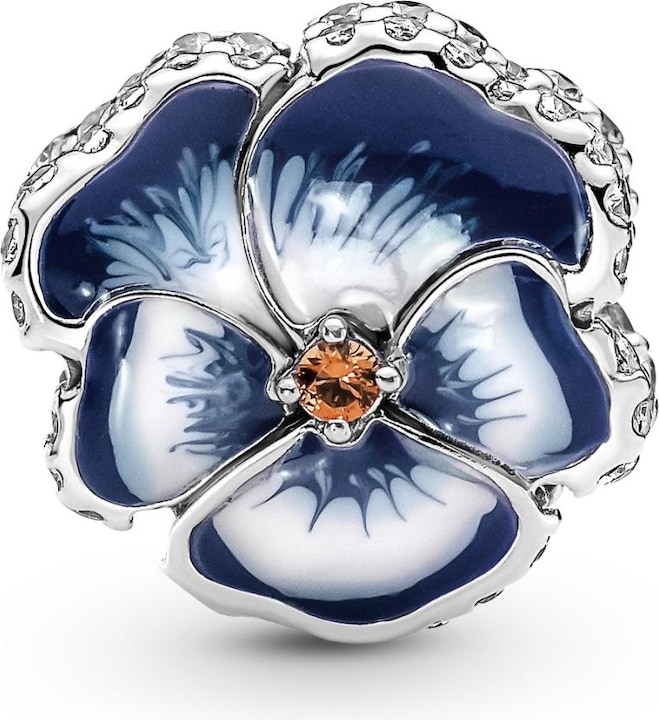 Produktbild Pandora Charm blaue Stiefmütterchenblüte (0.86 cm, Silber 925)