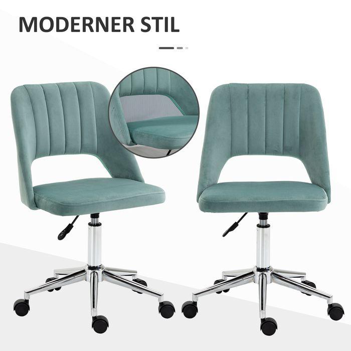 Produktbild Swisshandel24 Schreibtischstuhl, Höhenverstellbar Homeoffice Stuhl ohne Armlehne, Grün
