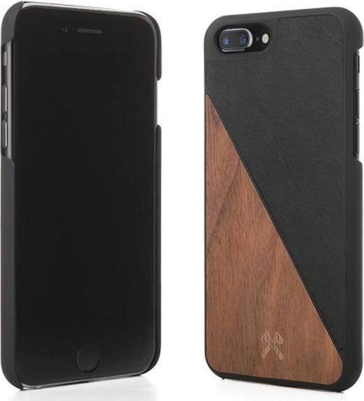 Actual product image Woodcessories EcoSplit Wooden+Leather iPhone 7+ / 8+ Walnut/black eco249 (Apple iPhone 7 Plus)