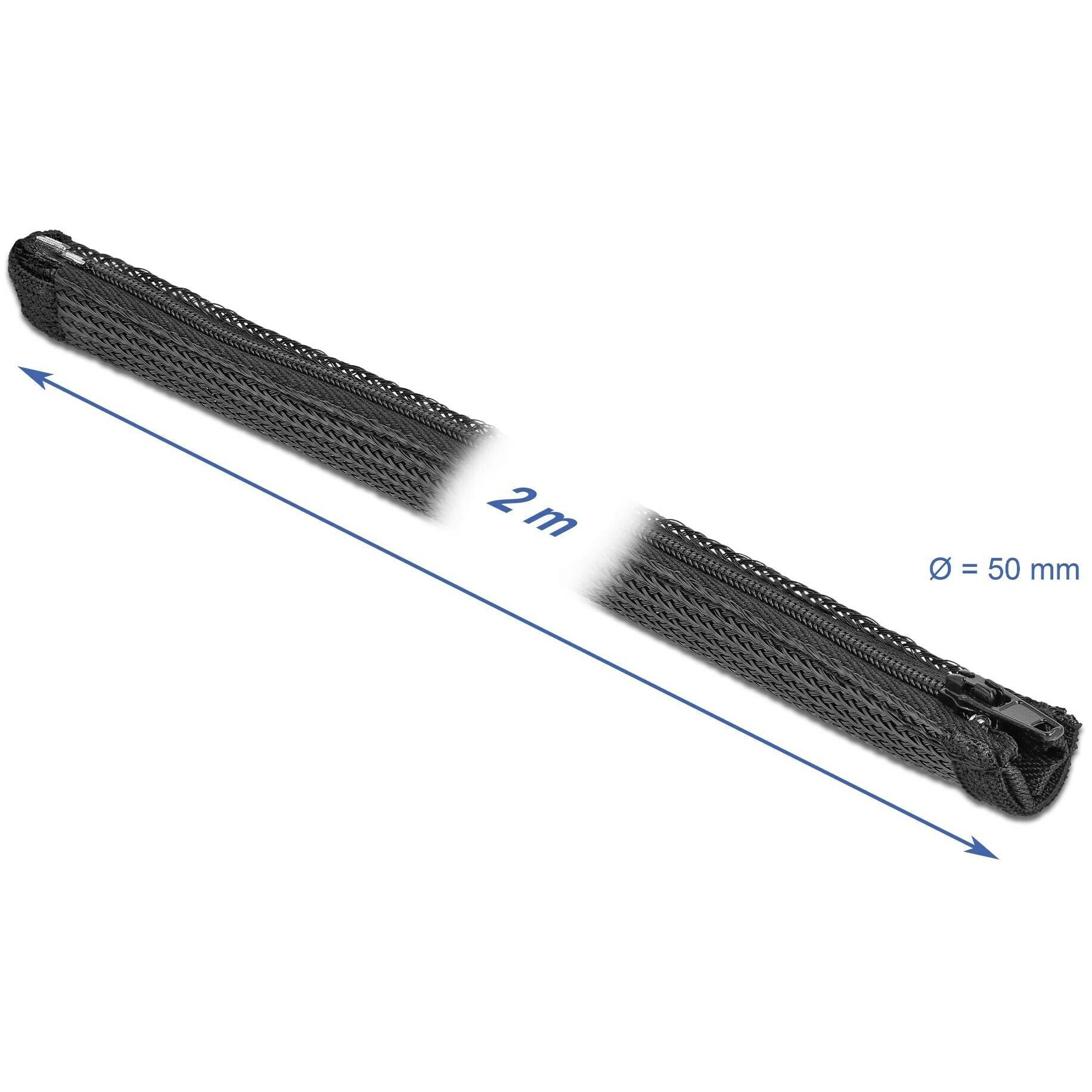 Thumbnail - Delock, Kabelschutz + Kabelführung, Geflechtschlauch (Kabelschlauch, 2000 mm)