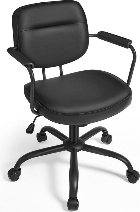 Actual product image Songmics Office chair with upholstered backrest and armrests, black
