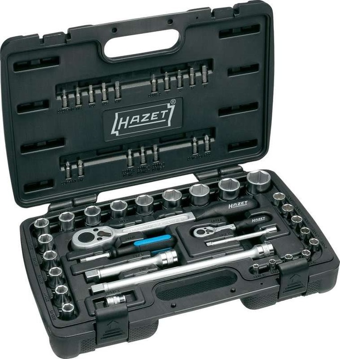 Productafbeelding HAZET Dopsleutelset metrisch 1/ (24 mm, 17 mm, 19 mm, 10 mm, 16 mm, 27 mm, 26 mm, 18 mm, 11 mm, 20 mm, 12 mm, 22 mm, 14 mm, 23 mm, 13 mm, 25 mm, 15 mm, 21 mm, 3 mm, 5 mm, 7 mm, 6 mm, 8 mm, 9 mm, 4 mm)