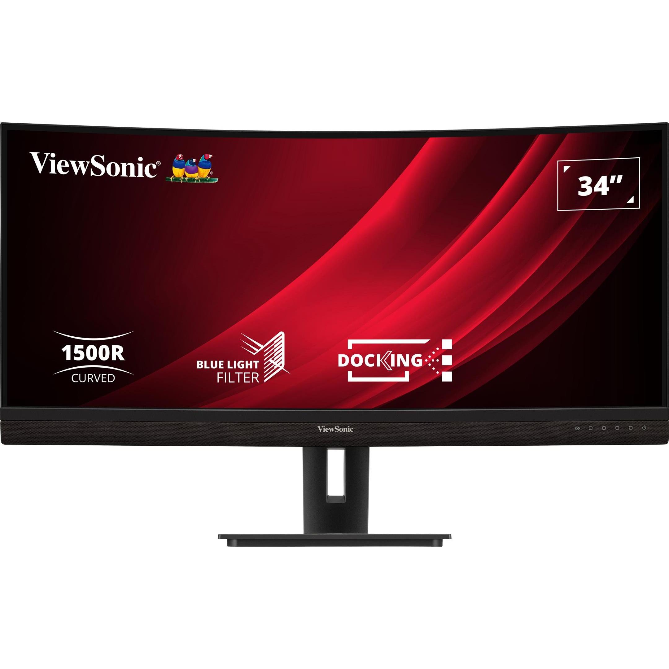 Viewsonic LED-monitor - QHD 34 inch gebogen 21:9 (3440 x 1440 pixels, 34"), Monitor, Zwart