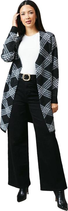 Actual product image Principles Womens/Ladies Checked Edge To Edge Longline Cardigan (M)
