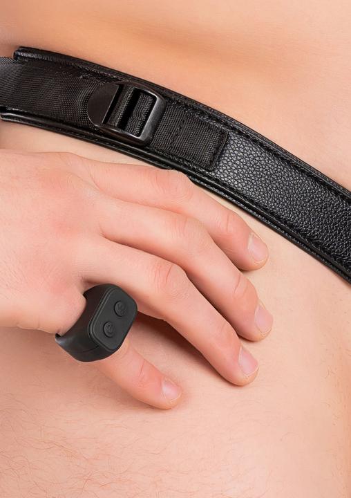 Actual product image Hidden Desire Hollow Penis Strapon Vibrating 20cm