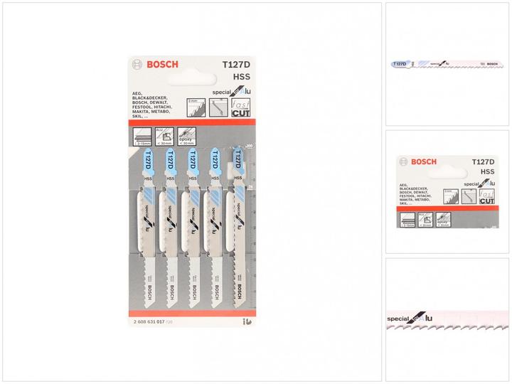 Image du produit Bosch Professional Zubehör Lame de scie sauteuse PRO Alu T127D, 100 mm, 5 pcs.