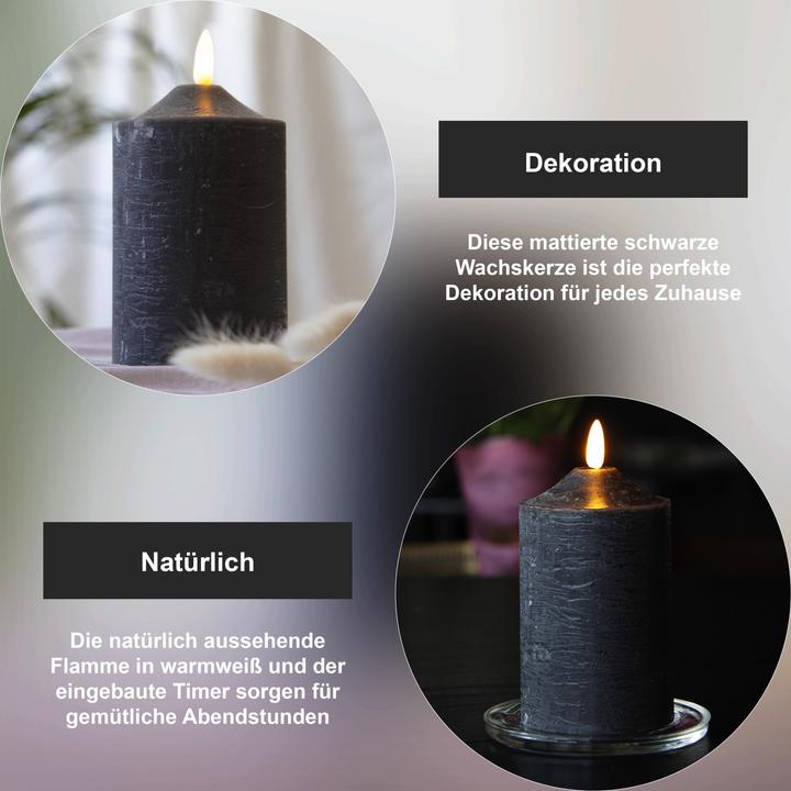 Candela Pilastro In Cera Di Alta Qualità – Lunga Durata, Elegante Forma Cilindrica Per Atmosfera Calda (Disponibile In Varie Misure E Colori) - 6