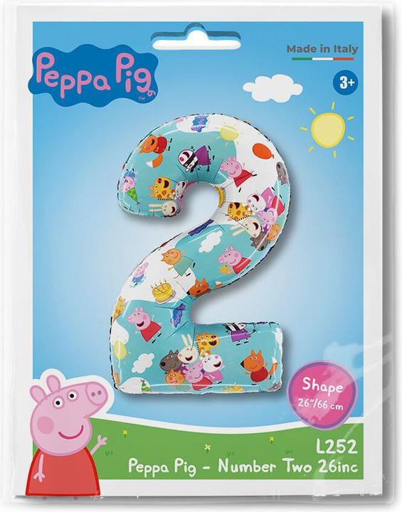 Actual product image Grabo Balloons XL Peppa Pig Zahlen 2 Ballon (1x)