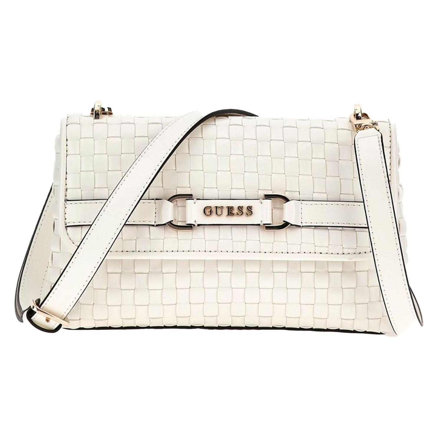 Guess, Damen, Handtasche, Maika Crossbody Flap, Weiss