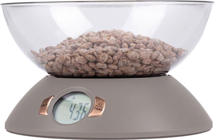 Actual product image BerlingerHaus Design kitchen scales incl. bowl, max. 5kg.taupe
