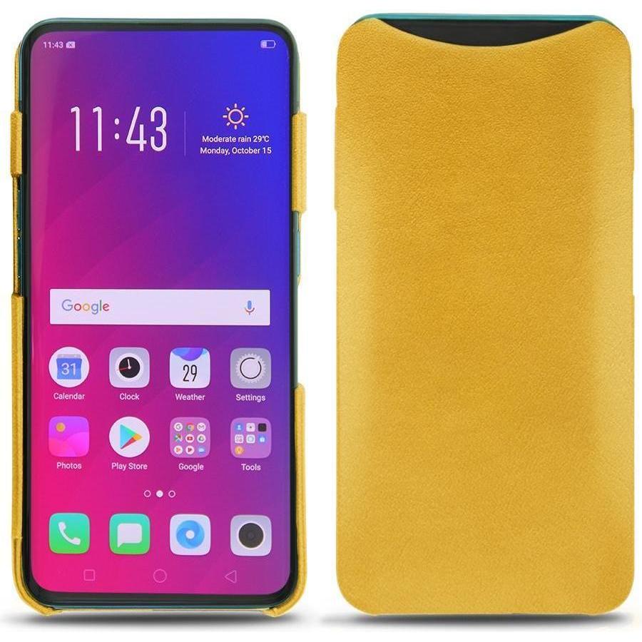 Noreve Lederschutzhülle (Oppo Find X), Smartphone Hülle, Orange