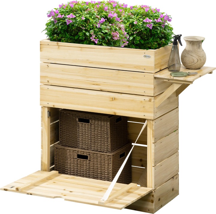 Produktbild Outsunny Hochbeet mit Schrank
