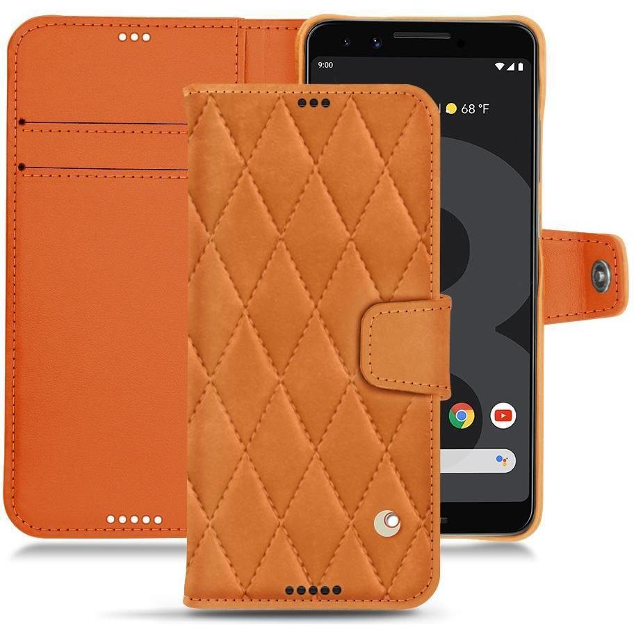 Noreve Lederschutzhülle Wallet (Google Pixel 3 XL), Smartphone Hülle, Orange