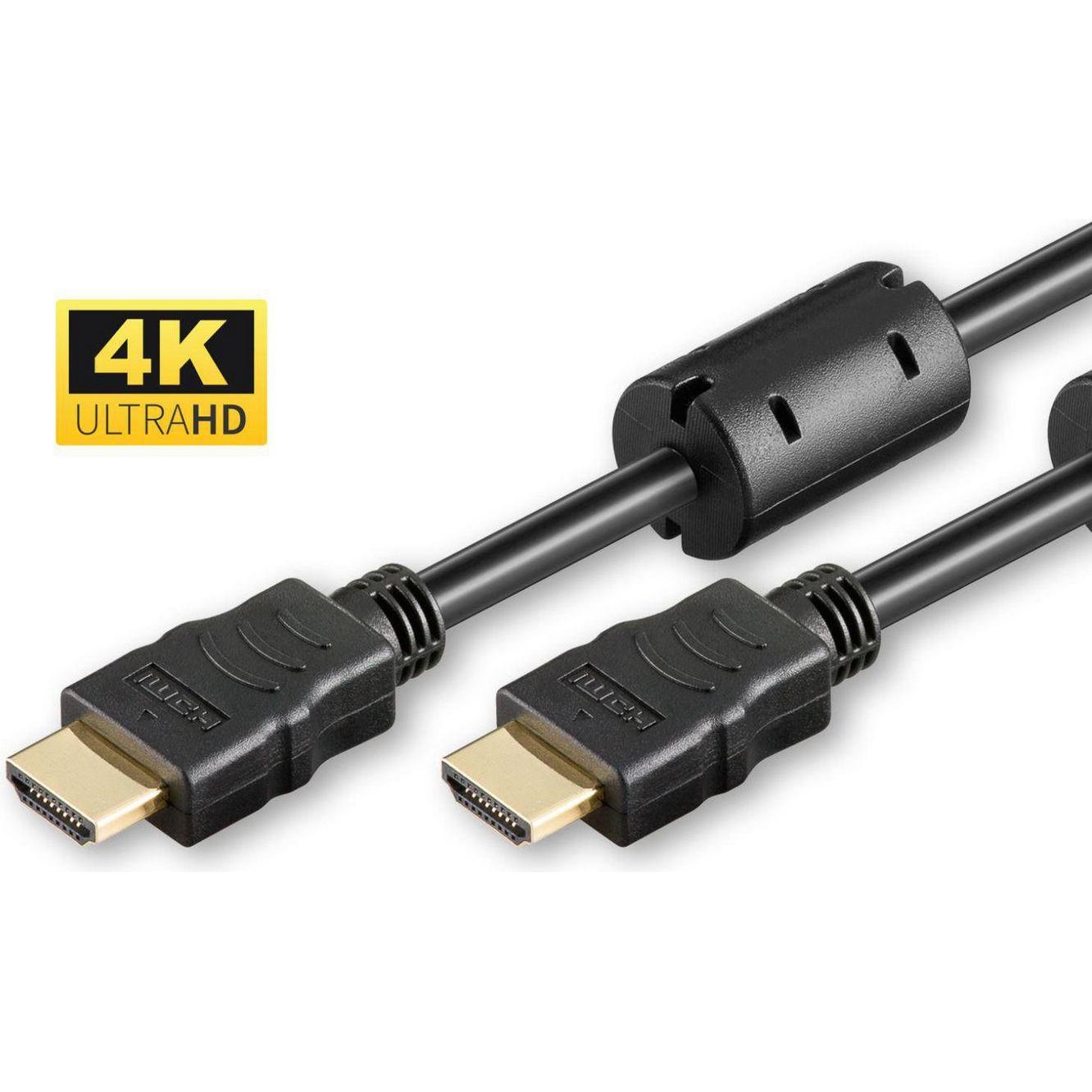 MicroConnect HDMI ad alta velocità con Ethernet (15 m), Cavo video, Nero