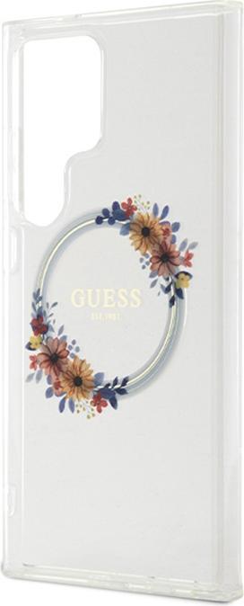 Produktbild Guess GUHMS24LHFWFCT S24 Ultra S928 przeźroczysty/transparent hardcase IML Flowers Wreath MagSafe (Samsung Galaxy S24 Ultra)