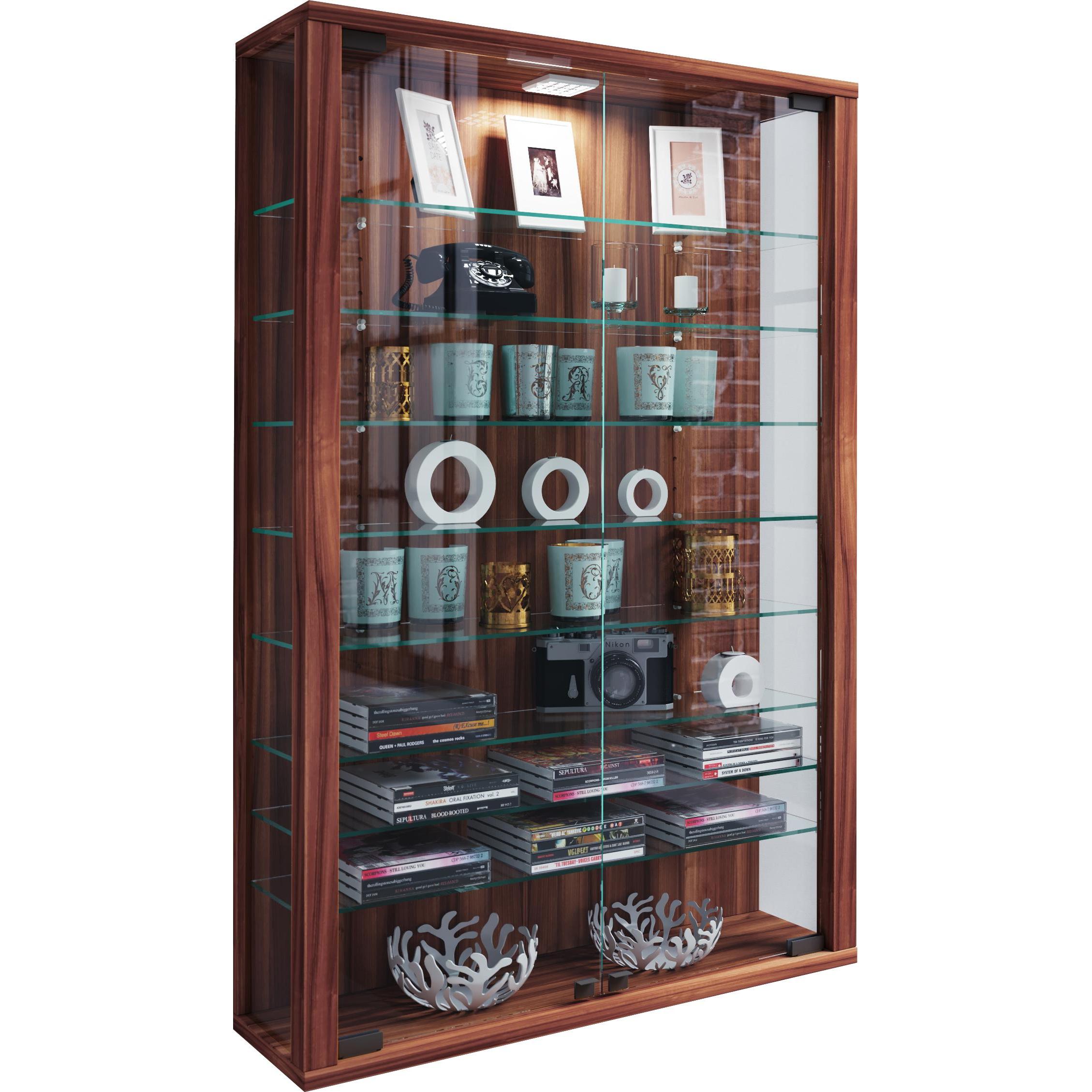 Thumbnail - VCM, Vitrine + Buffetschrank, Sammel Wandvitrine Holz Glas Vitrosa Mini (59 x 18 x 90 cm)