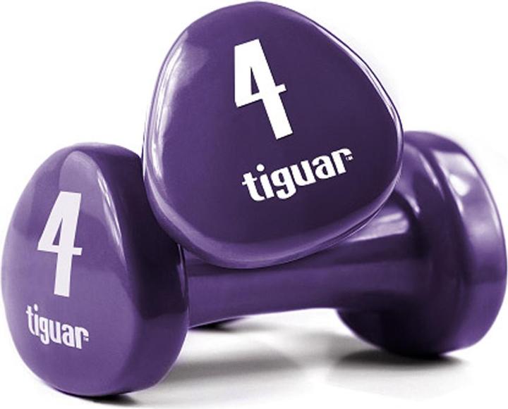Actual product image Tiguar Vinyl dumbbells (2 x 4 kg)