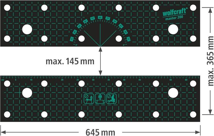 Actual product image wolfcraft Master 200 (60 cm, 120 cm)