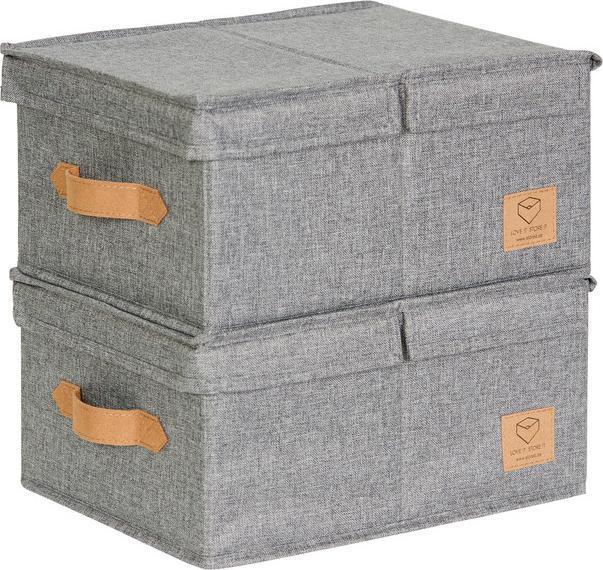 Image du produit Love it Store it Boîte à couvercle rabattable Premium, lot de 2 - Petite (25 x 33 x 16 cm, 13.50 l)
