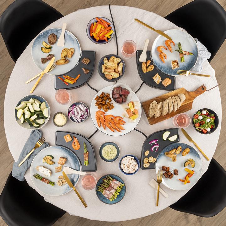 Produktbild Princess 103070 Dinner4all Circle - 4 einzelne Grillplatten - 4 x 250 W – Inklusive Spatel